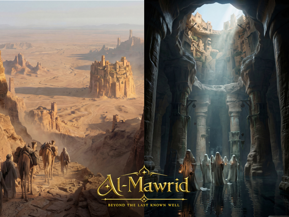 Al-Mawrid desert fortress worldbuilding project by Kenneth Bonde.