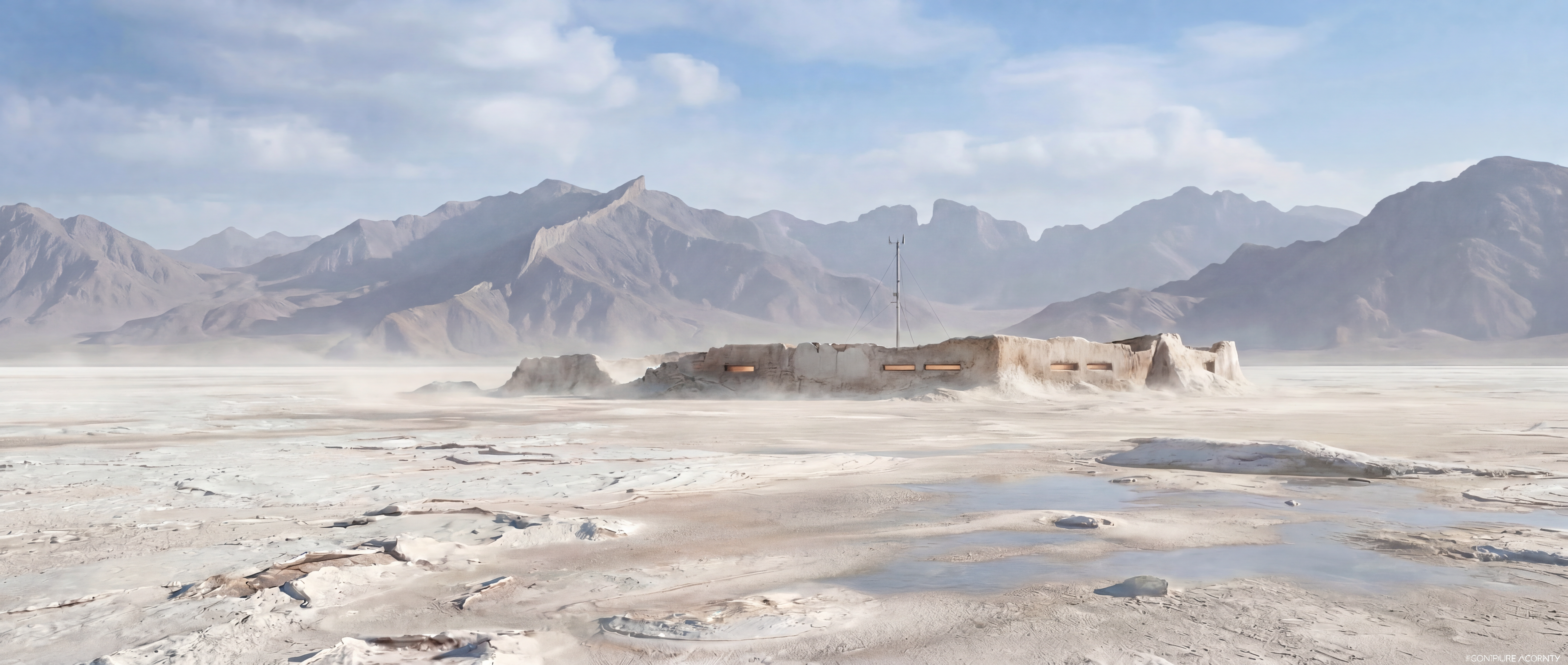 Salt and Shadows cinematic environment design by Kenneth Bonde.